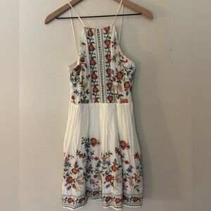 City Studio White Floral Embroidered Dress Size 3